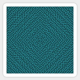 Concentric Squares Turing Pattern (Green) Sticker